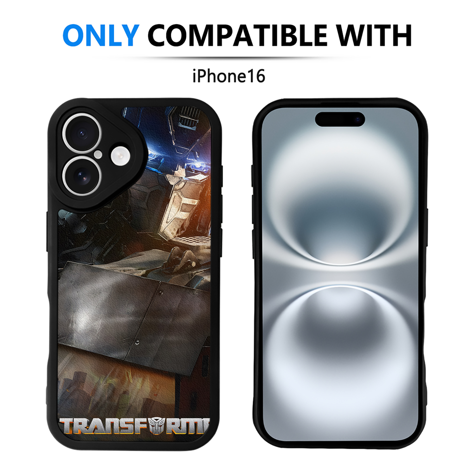 （画像用） Transformers トランスフォーマー 【iPhone 16シリーズ対応】シリコンスマホケース（レザー調） 材質：シリコン